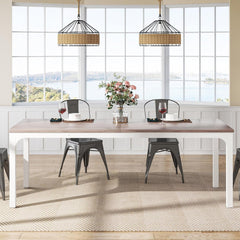 Dining Table for 6-8 People, 78-Inch Large Narrow Long Rectangular