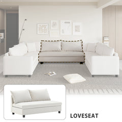 Loveseat Module for Modular Sectional Sofa,Chenille,Minimalist Style,2