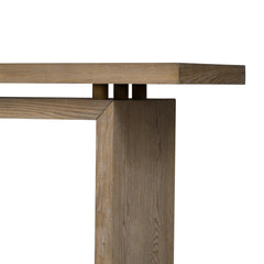 Uniquely Designed Ash Veneer Console Table, Modern Simple Style,