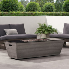 56' RECTANGLE MGO FIRE PIT - 50 000 BTU