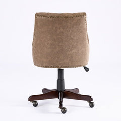 Medieval Vintage Style Sheepskin Pattern Fabric Home Office Chair With