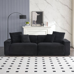 104.72-inch 4-seat large sofa with 4 throw pillows, living room sofa