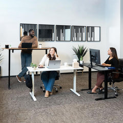 47.2 Inch Electric Standing Desk, Height Adjustable Sit Stand Up, Wood