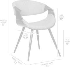 Butterfly Mid Century Modern Dining Chair for Kitchen Office Desk