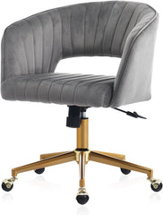 Home Office Chair Swivel Velvet Desk Chair, Vanity Chair with 360