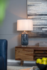D16.9''xH28'' Ellis Glass Table Lamp