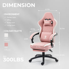 Gaming Chair Breathable Fabric Computer Chair with Pocket Spring