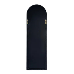 Black 63x20 inch metal arch stand full length mirror