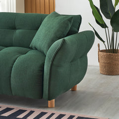 93.70 inches long, Teddy Sofa Fabric,with two matching pillows and