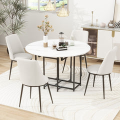 Space-Saving 5-Piece Extendable Kitchen Dining Table Set for Small