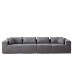 104-Inch Corduroy Modular L Shaped Sectional Sofa,Luxury Floor Couch