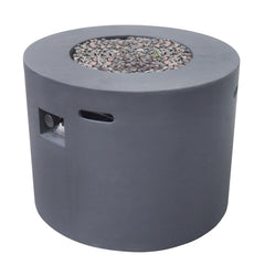 Contemporary 31' Round MGO Fire Pit with 40,000 BTU in Dark Grey