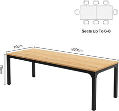 Dining Table for 6-8 People, 78-Inch Large Narrow Long Rectangular