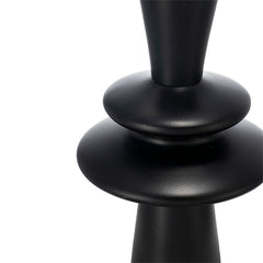 D15x26.7' Black Aluminum Table Lamp with Two Varying Round Accents and