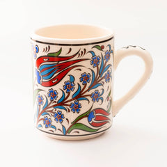 Set of 4 Handmade in Türkiye Ceramic Botanical Mugs - 9 Styles