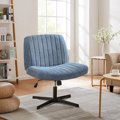 Criss Cross Chair Legged, Armless Office Desk Chair No Wheels, Swivel