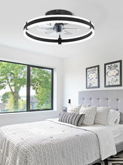 Ceiling Fans with Lights and Remote, 19.7'' Low Profile Ceiling Fans,