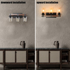 3 Lamps Farmhouse Dresser Lamps Rustic Bathroom Lamps Bathroom Wall