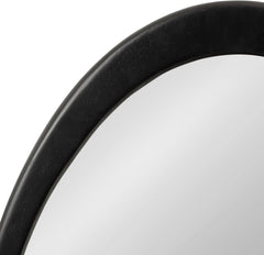 Mckinder Mid-Century Asymmetrical Wood Wall Mirror, 24 X 28, Black,