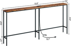 Modern Rustic Console Table with Power Outlet