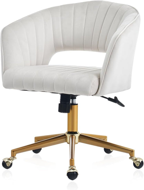 Home Office Chair Swivel Velvet Desk Chair, Vanity Chair with 360