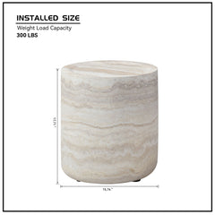 15.74 inch Faux MARS marble Pattern Coffee Tables for Living Room
