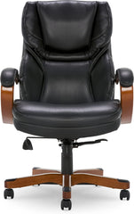 Big and Tall Executive Office Chair with Wood Accents, Adjustable High