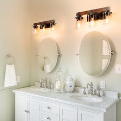 3 Lamps Farmhouse Dresser Lamps Rustic Bathroom Lamps Bathroom Wall