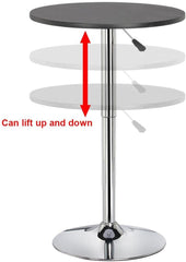 Black Adjustable MDF Top Bar Table