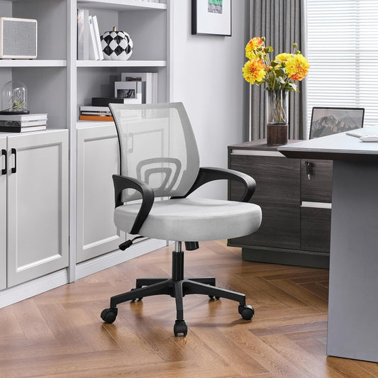 Ergonomic Office Chair Mid Back Computer Chair Mesh Desk Chair with