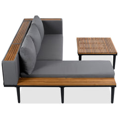 Luxury Patio Furniture Set with Removable Cushions and Coffee Table,