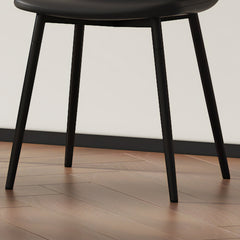 Modern Minimalist Black Dining Chair Set - Four Chairs, Upholstered