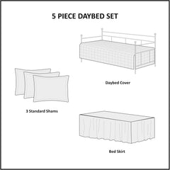 Woolrich Daybed Cover Set - Cabin Lifestyle, Patchwork With Moose Design All Season, Lightweight And Breathable Cozy Bedding