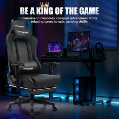Gaming Chair with Footrest, Racing Style Computer Chair for Adult,
