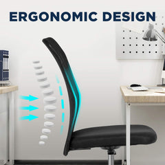 Home Office Chair Mid Back Mesh Desk Chair Armless Computer Chair