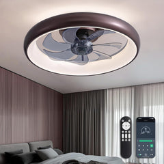 Ceiling Fans with Lights and Remote, 20'' Low Profile Flush Mount