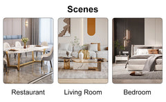 Modern dining chairs, dining room chairs, and golden leg cushioned