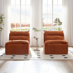 Accent Armless Chair Lazy Floor Seating, Single Chair Sofa Lounger