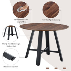 Modern minimalist round dining table and coffee table. 42 Inch