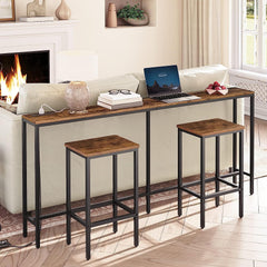 Industrial Console Table with Power and USB
