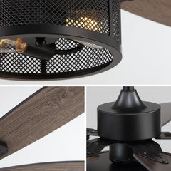 42 Inch Ceiling Fans with Lights and Remote Control, Ceiling Fan for