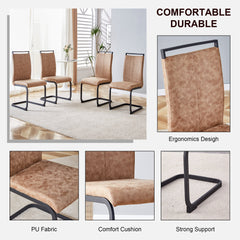 Dining Chairs,tech cloth High Back Upholstered Side Chair with