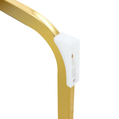 Luxury Simple Arch Chair Set of 6 - White PU Dining Chair with Gold