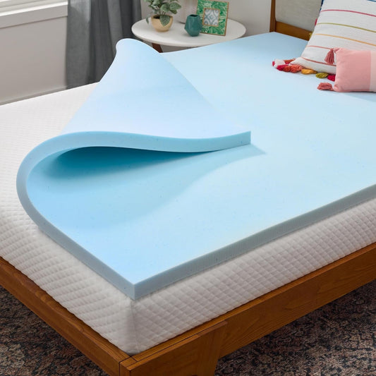 Cooling Gel Memory Foam Mattress Topper Queen Size