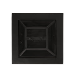 Outdoor 29' Square MgO Wood-Burning Fire Pit, Dark Gray