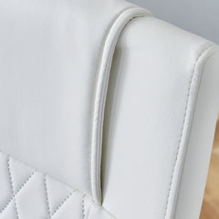 Modern Dining Chairs with Faux Leather Padded Seat Upholstered Chair