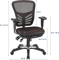 Articulate Ergonomic Mesh Office Chair in Brown