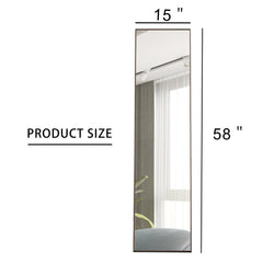 3rd generation gray solid wood frame full length mirror, dressing