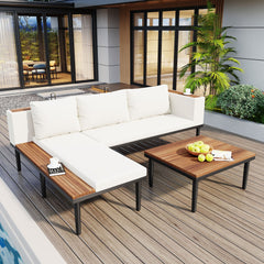 Luxury Patio Furniture Set with Removable Cushions and Coffee Table,