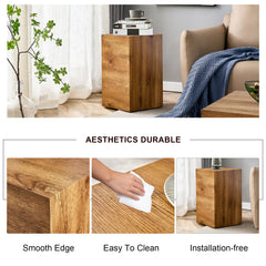 Modern MDF Coffee Table with Wood Grain Texture and Stylish Design